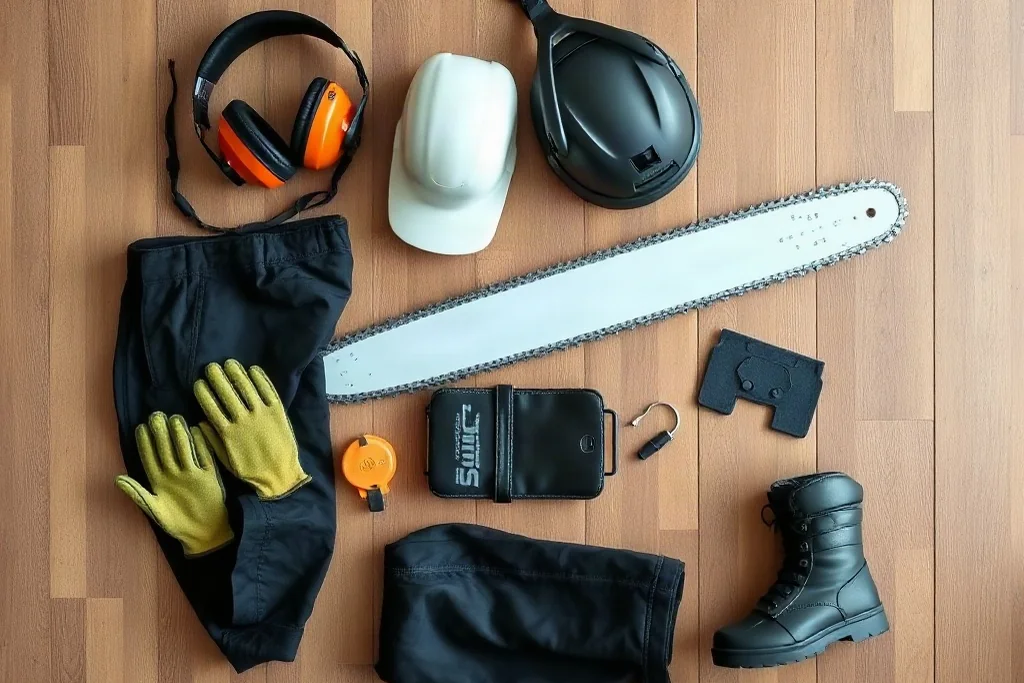 Equipo de protección para usar una motosierra